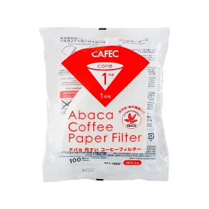 Κωνικά Φίλτρα Cafec Abaca 1 Cup Λευκά 100 τεμ